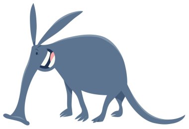 funny aardvark cartoon animal character clipart