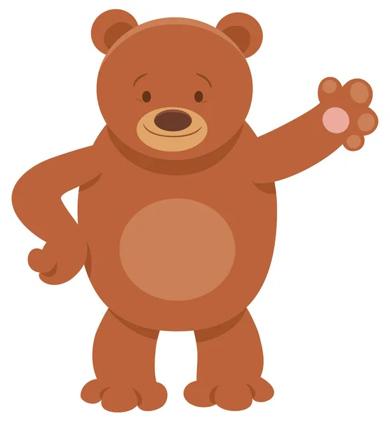 可爱的熊卡通动物性格 — 图库矢量图片