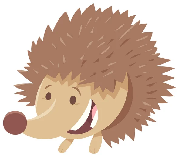 Cute hedgehog cartoon animal character — Stock Vector