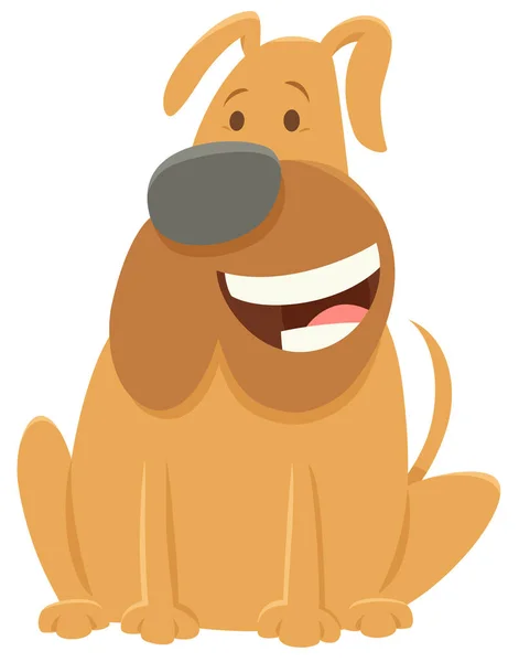 Funny bull dog cartoon character — Stock Vector