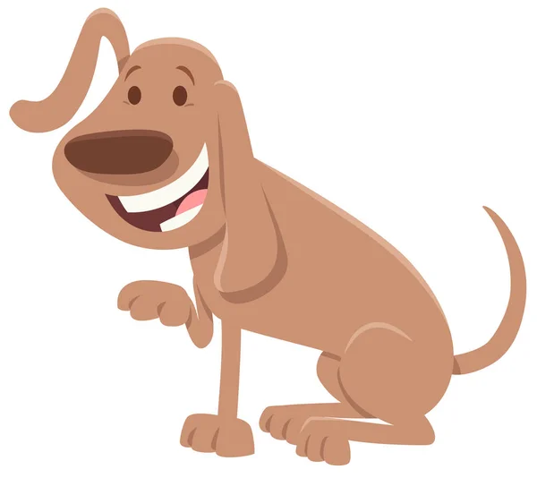 Feliz perro de dibujos animados personaje animal — Vector de stock