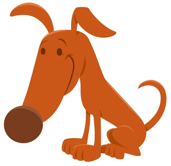 Divertido perro de dibujos animados personaje animal — Vector de stock