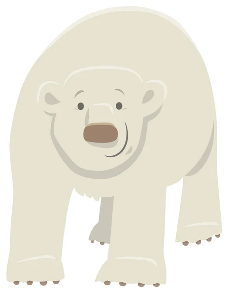 Charakter niedźwiedź polarny kreskówka zwierzę — Wektor stockowy