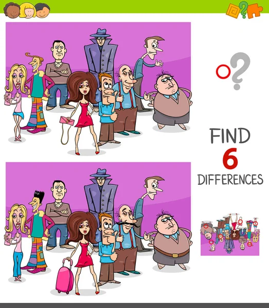 Différences activité avec les personnes personnages groupe — Image vectorielle