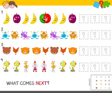educational pattern game for children clipart