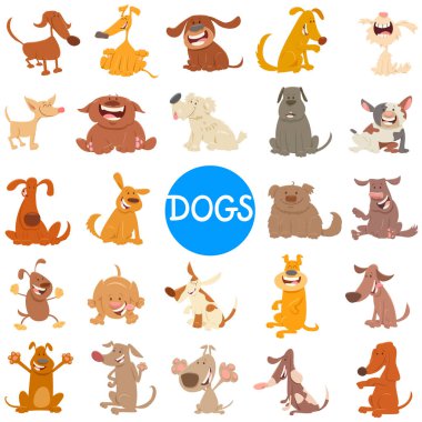 komik köpek karakterleri büyük set