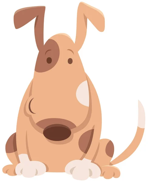 Gevlekte hond of puppy stripfiguur — Stockvector