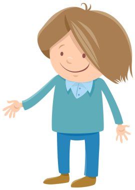 Çocuk komik illüstrasyon karakter karikatür
