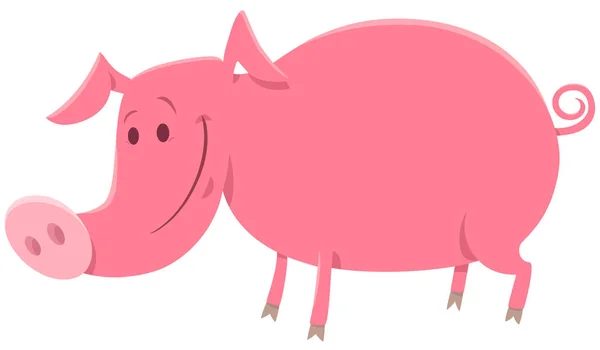 Illustration de dessin animé de porc ou de porcelet — Image vectorielle