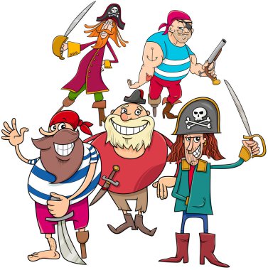 komik fantezi korsan çizgi film karakterlerib grubu