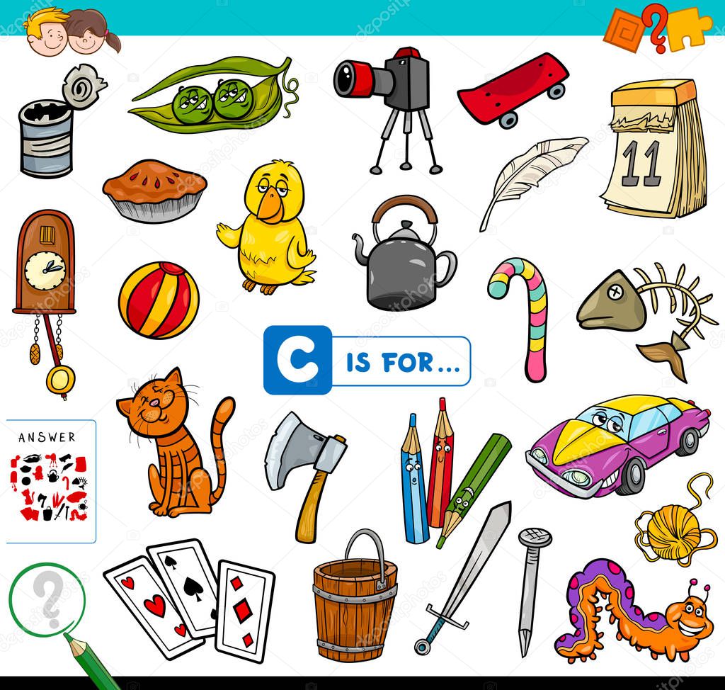 C is for educational task for children