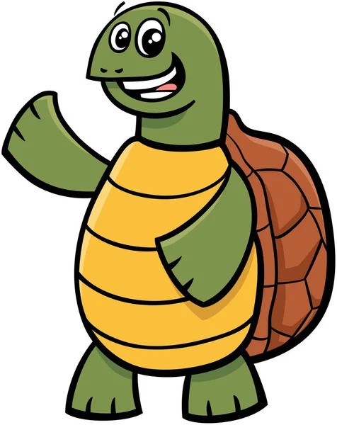 Tortoise animal character cartoon illustration — Stock Vector