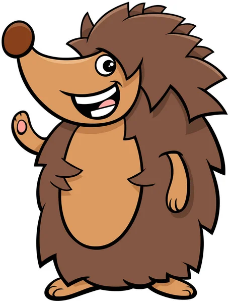 Engraçado ouriço desenho animado personagem animal —  Vetores de Stock