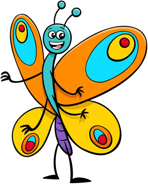 Mariposa personaje de dibujos animados — Vector de stock