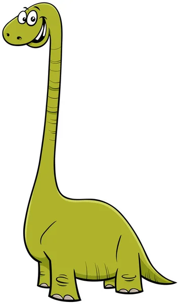 Cartoon illustratie van gelukkige dinosaurus karakter — Stockvector