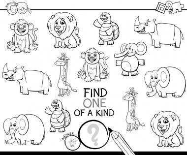 hayvanlar renkli kitap ile bir tür oyun