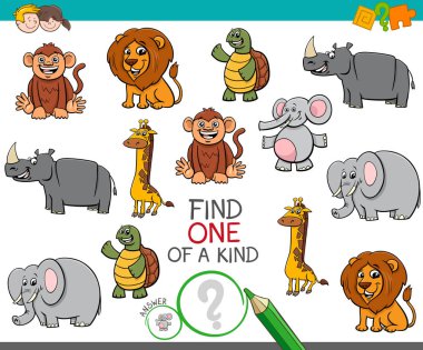 karikatür hayvanlar ile tür bir oyun