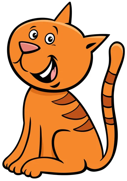 Personaje animal de dibujos animados de gatito o gato — Vector de stock