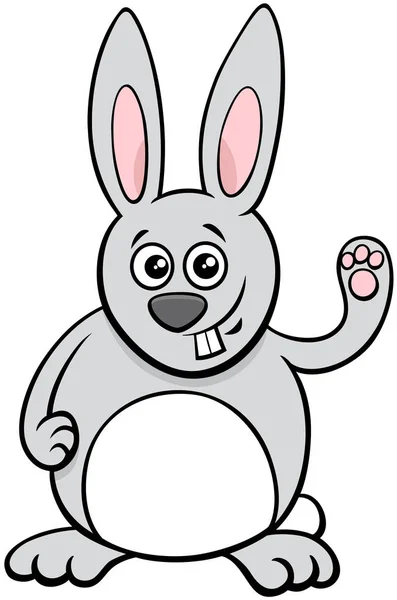 Lustige Kaninchen-Zeichentrickfigur — Stockvektor