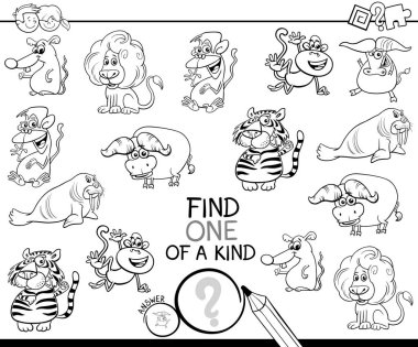 vahşi hayvanlar renkli kitap ile bir tür oyun