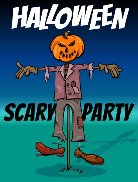 Halloween diseño de dibujos animados de vacaciones con monstruos — Vector de stock