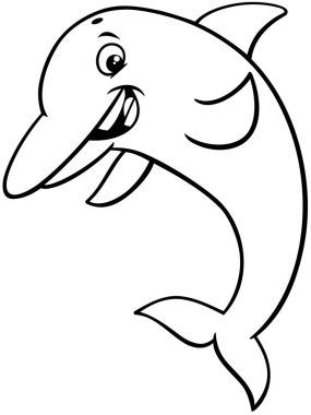 Yunus hayvan karakteri çizgi film boyama kitabı