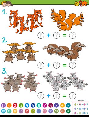 Matematik hayvanlarla eğitici görev ekler
