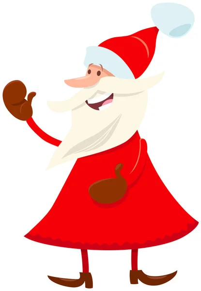 サンタクロースの漫画のキャラクタークリスマスの時間 — ストックベクタ
