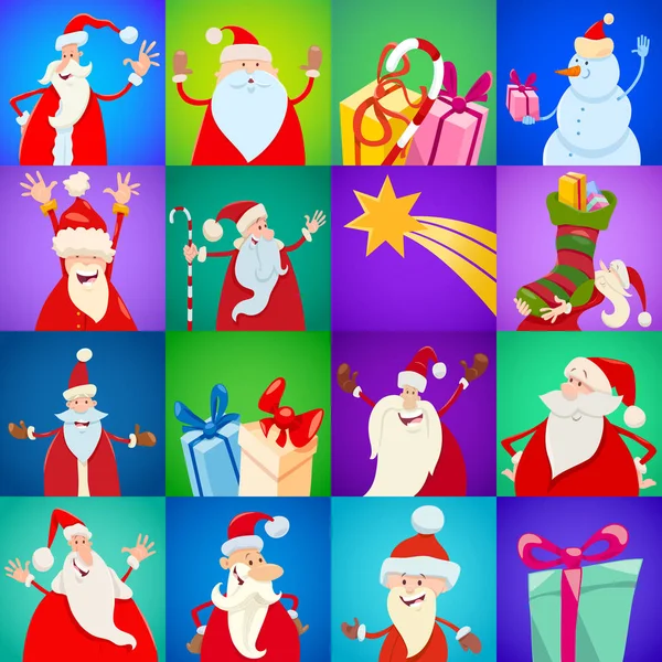 Navidad decorativo patrón de vacaciones diseño de dibujos animados — Vector de stock