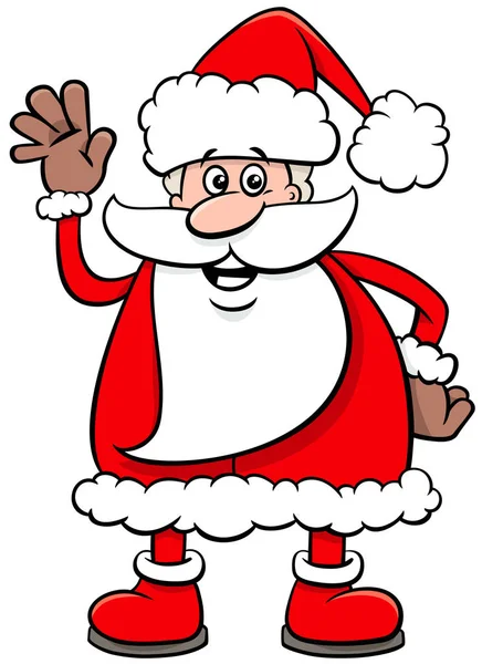 Santa Claus cartoon character on Christmas — Stock Vector