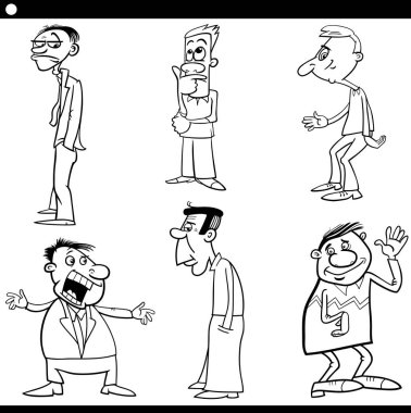 Komik Adam Karakterlerinin Siyah ve Beyaz Çizgi Filmleri