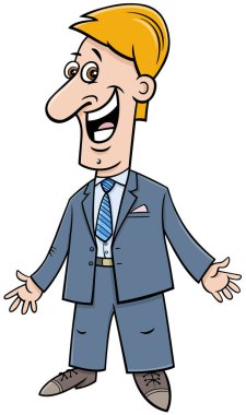 Mutlu İş Adamı veya Takım Elbiseli Adam Karakterinin Çizgi Filmi