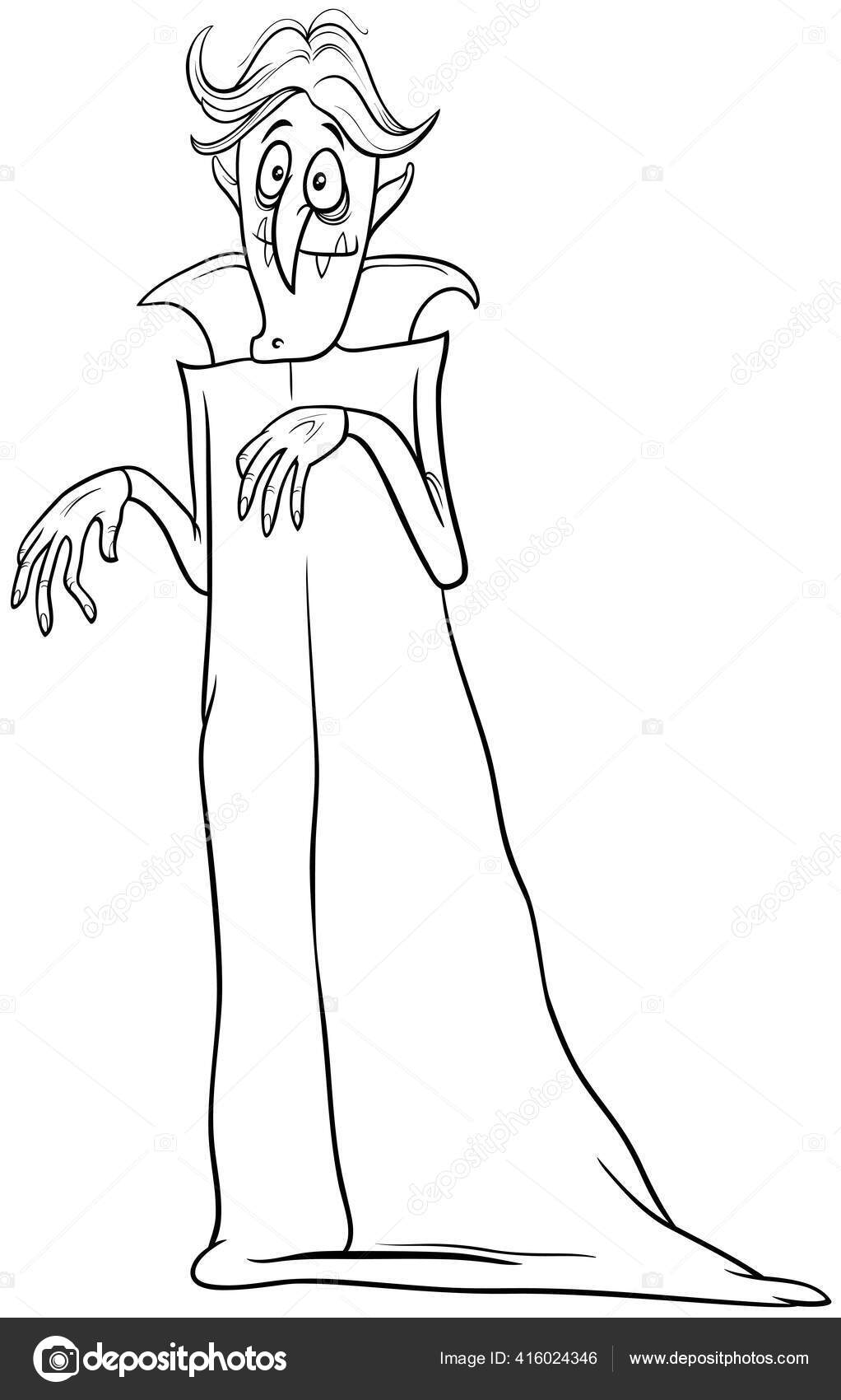 Ilustração Dos Desenhos Animados Vampiro Engraçado Personagem Halloween  Conde Drácula imagem vetorial de izakowski© 416024350