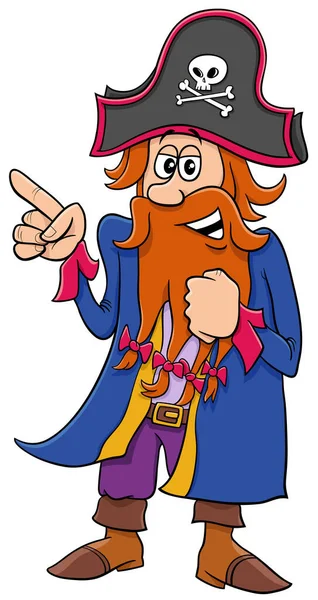 Komik korsan ya da korsan kaptanı çizgi roman çizimi.