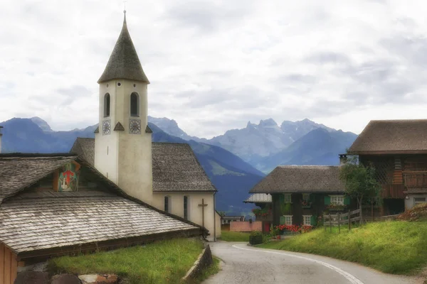 Wioska Górach Austrii — Zdjęcie stockowe