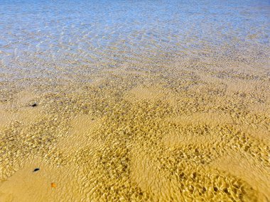 Sahilde deniz suyu dokusu.