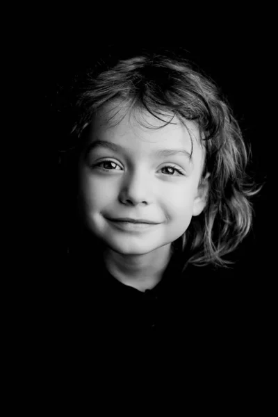5 year old boy studio portrait — Stock Photo, Image