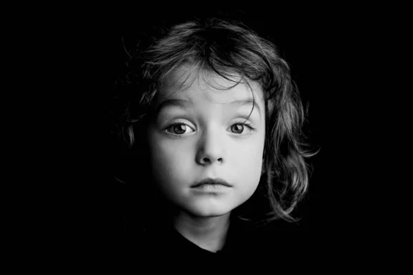 5 year old boy studio portrait — Stock Photo, Image