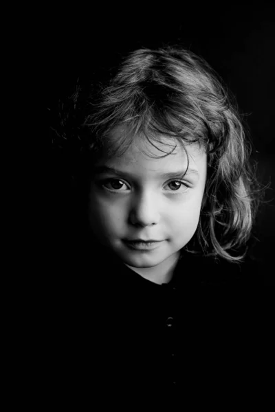 5 year old boy studio portrait — Stock Photo, Image