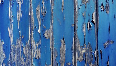 Eski boyanmış ahşap duvar - doku veya arkaplan