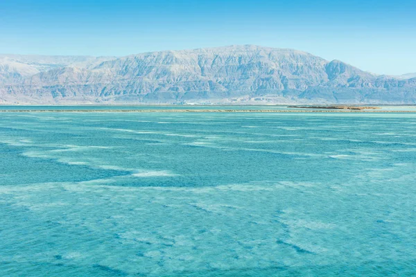 Mar Morto Ottobre Costa Della Giordania Fronte — Foto Stock