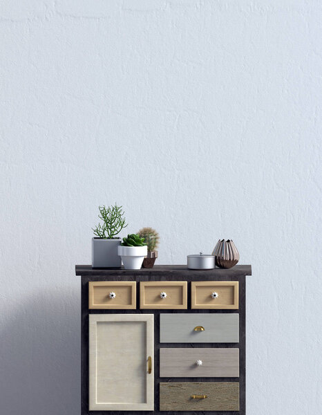 Современный интерьер с дресс-кодом. 3d иллюстрация
.