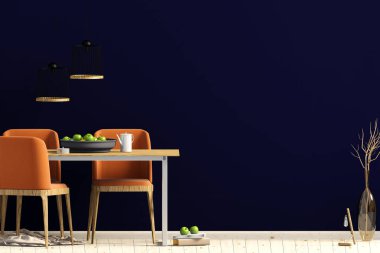 Duvar iç yemek alanı ile ilgili alay et. oturma odası modern st