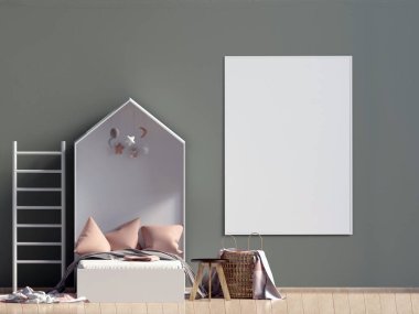 Poster çocuğun iç alay. yerde yatıyor. modern 