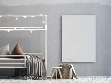 Poster çocuğun iç alay. yerde yatıyor. modern 