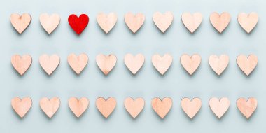 Mutlu Sevgililer günü arka plan. Pastel küçük kalpler ile bac