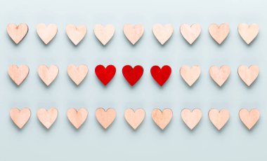 Mutlu Sevgililer günü arka plan. Pastel küçük kalpler ile bac