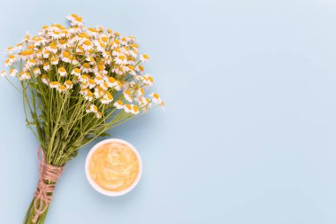 Papatya aromaterapi Tema, el yapımı kozmetik. metin için yer