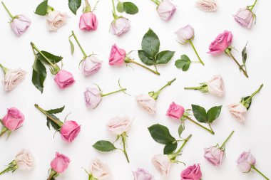 Çiçekler sevgililer günü kompozisyonu. GR üzerindeki pembe gülden yapılmış çerçeve