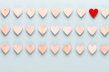 Mutlu Sevgililer günü arka plan. Pastel küçük kalpler ile bac